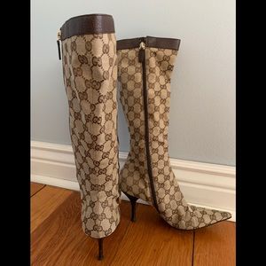 Gucci D-ring monogram Boots